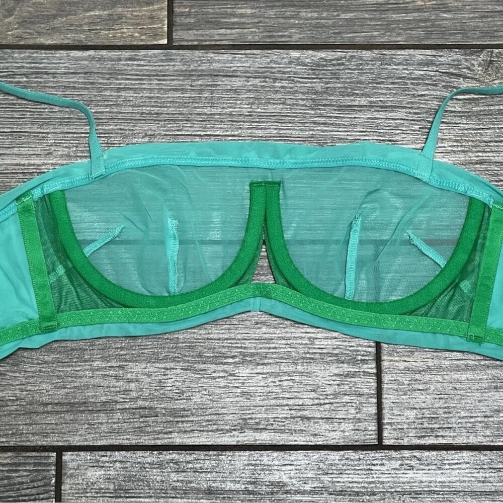 We Are HAH X Free People Wired Bra Size 30-38B Adjustable See Through Mesh - Picture 8 of 10